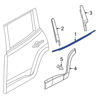 Jeep OE - Rear Left Door Belt Molding