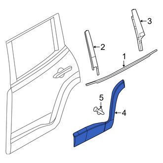 Jeep OE - Rear Right Door Molding