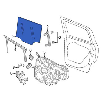 Jeep OE - Rear Right Door Glass
