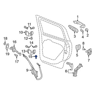 Jeep OE - Front Lower Outer Door Hinge Bolt