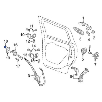 Jeep OE - Door Check Nut