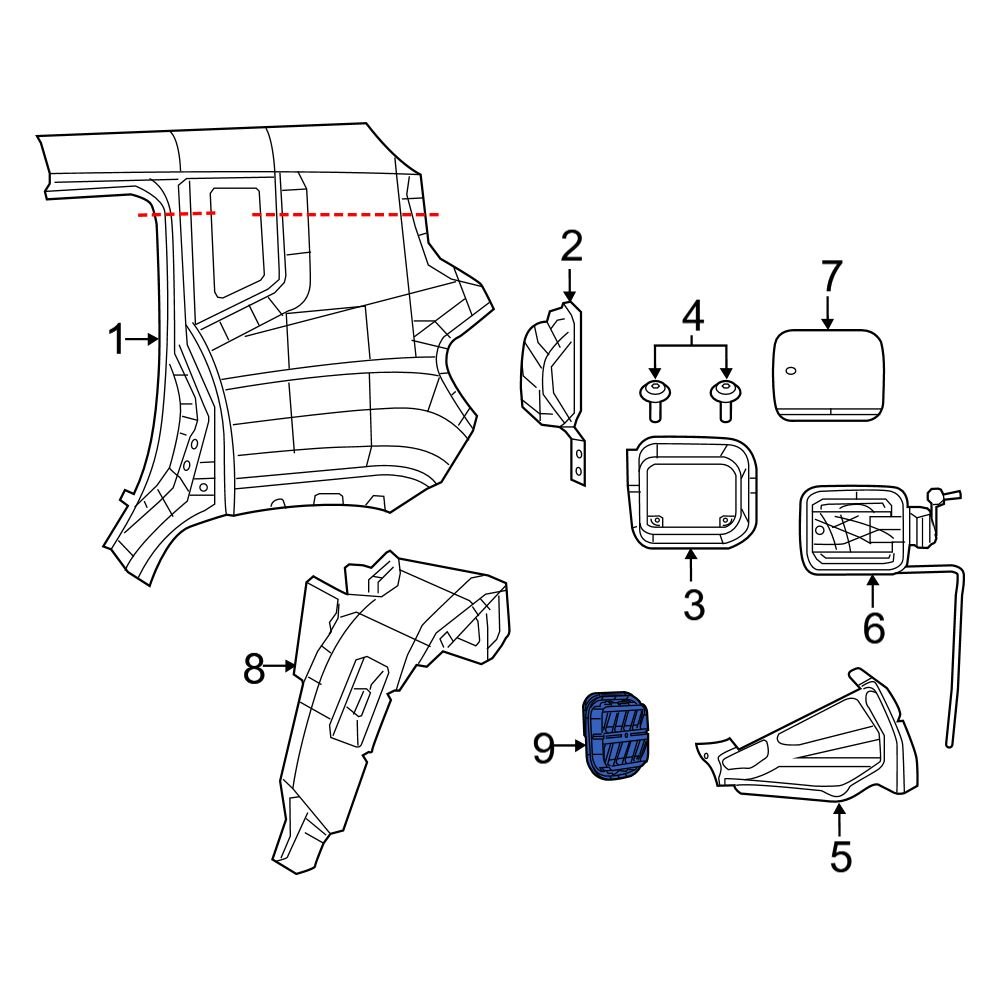 jeep-oe-68391659aa-rear-outer-fuel-injection-pressure-damper