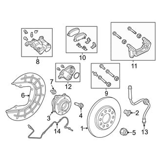 Jeep OE - Rear Suspension - Brake Components (AWD)