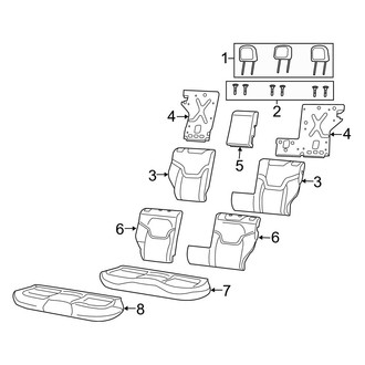 Jeep OE - Seats & Tracks - Rear Seat Components (Trim Code AL)