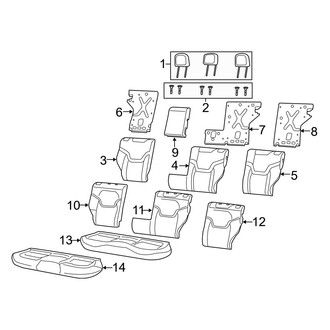Jeep OE - Seats & Tracks - Rear Seat Components (Trim Code A7)