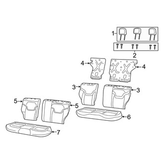 Jeep OE - Seats & Tracks - Rear Seat Components (Trim Code CL)