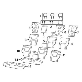 Jeep OE - Seats & Tracks - Rear Seat Components (Trim Code B7)