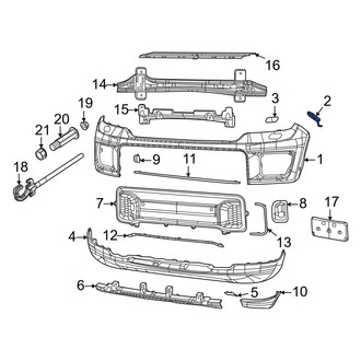Jeep OE - Front Right Bumper Cover Bracket