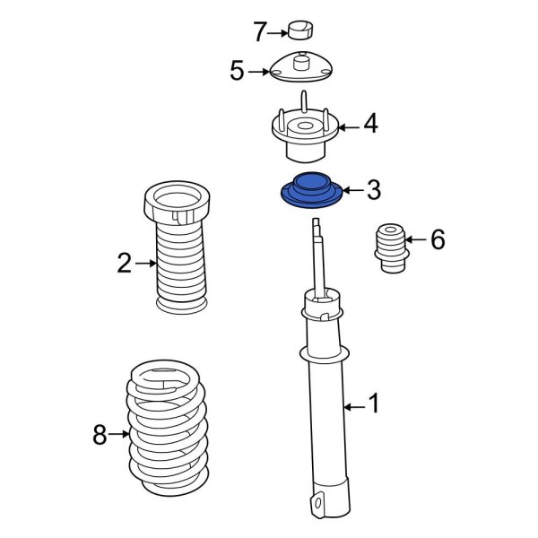 Jeep OE 68375897AA Upper Coil Spring Insulator