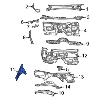Jeep OE - Left Cowl Support