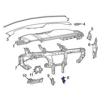 Jeep OE - Center Right Instrument Panel Mounting Bracket