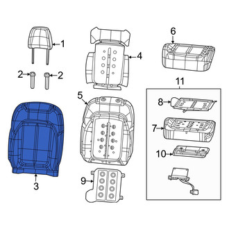 Jeep OE - Center Left Seat Back Cushion Cover