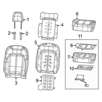 Jeep OE - Seats & Tracks - Passenger Seat Components (Covers & Pads)