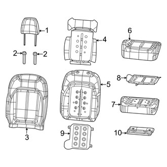 Jeep OE - Seats & Tracks - Driver Seat Components (Covers & Pads)
