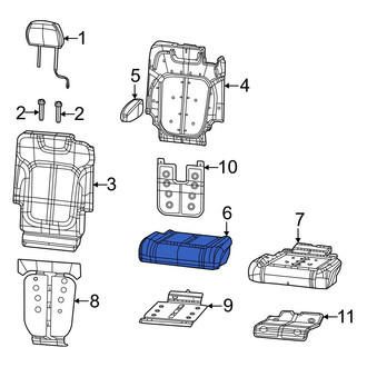 Jeep OE - Center Left Seat Cover