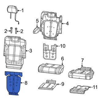 Jeep OE - Center Upper Seat Heater Pad
