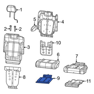Jeep OE - Front Right Lower Seat Heater Pad