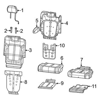 Jeep OE - Seats & Tracks - Second Row Seats (Bucket Seats, Covers & Pads)