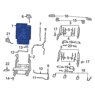 Jeep OE - Center Left Seat Back Frame