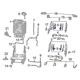 Jeep OE - Center Right Outer Seat Hinge Cover