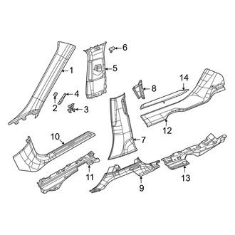 Jeep OE - Pillars, Rocker & Floor - Interior Trim