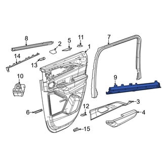Jeep OE - Rear Left Door Glass Sunshade