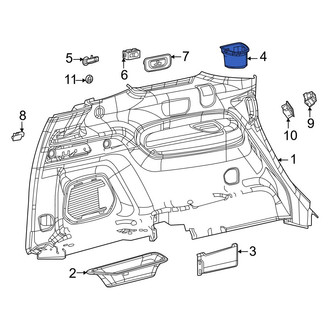 Jeep OE - Rear Left Interior Quarter Panel Cup Holder