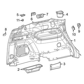 Jeep OE - Quarter Panel - Interior Trim (Left Side, Lower Components)