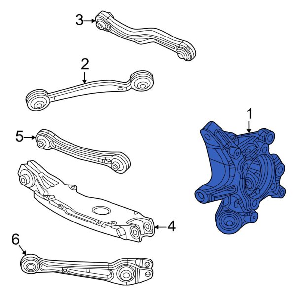 Jeep OE 68401945AG Rear Left Suspension Knuckle