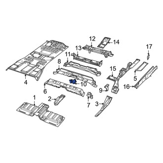 Jeep OE - Rear Center Floor Pan Crossmember Bracket