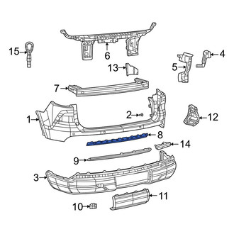 Jeep OE - Rear Upper Bumper Cover Spacer Panel