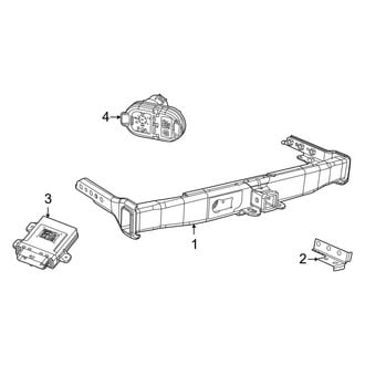Jeep OE - Rear Bumper - Trailer Hitch Components (Black Textured, Lower Cover)
