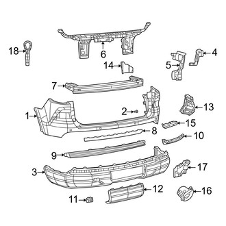 Jeep OE - Rear Bumper - Bumper & Components (Painted, Lower Cover)
