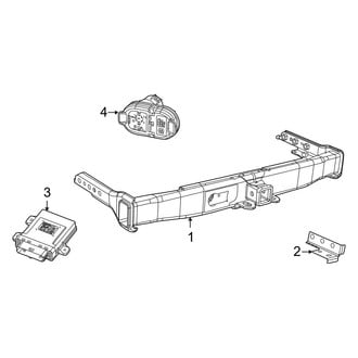 Jeep OE - Rear Bumper - Trailer Hitch Components (Painted, Lower Cover)