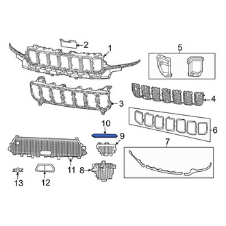 Jeep OE - Front Left Grille Molding