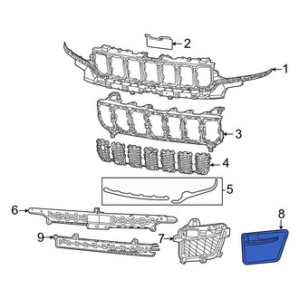 Jeep OE - Front Left Lower Grille Molding