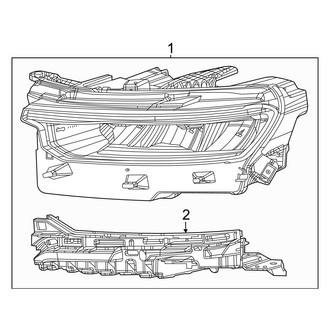 Jeep OE - Front Lamps - Headlamp Components (With Projector)