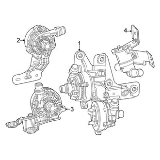 Jeep OE - Cooling - Water Pump (Auxiliary), (2.0L)