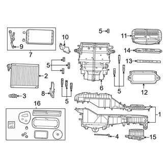 Jeep OE - Air Conditioner & Heater - Evaporator & Heater Components