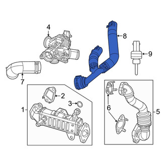 Jeep OE - Exhaust Gas Recirculation (EGR) Cooler Hose