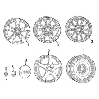 Jeep OE - Wheels (20" Wheel), (4xe / Altitude / Limited / Overland / Overland 4xe / Summit / Summit 4xe)