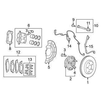 Jeep OE - Front Suspension - Brake Components (RWD)