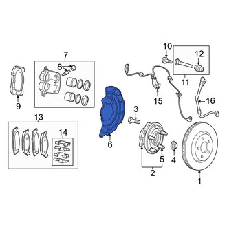 Jeep OE - Front Left Brake Dust Shield