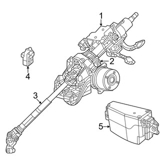 Jeep OE - Steering Column Assembly (Manual Tilt), (4xe / Altitude / Laredo / Limited / Trailhawk / Trailhawk 4xe)