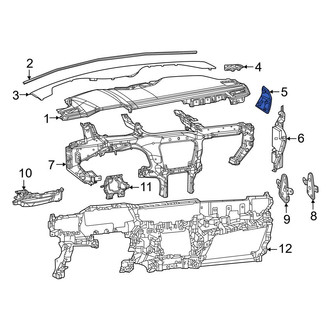 Jeep OE - Right Upper Instrument Panel Side Cover