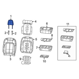 Jeep OE - Rear Left Outer Headrest