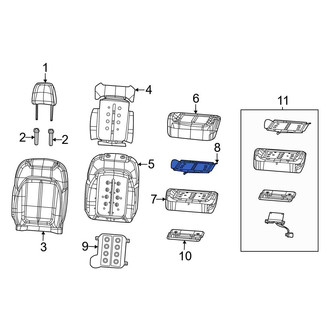 Jeep OE - Rear Left Upper Seat Heater Pad