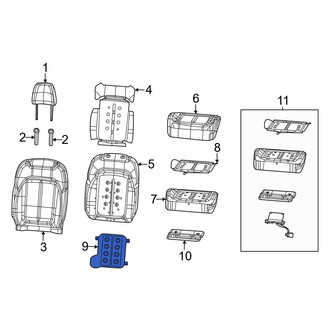 Jeep OE - Front Left Upper Climate Controlled Seat Duct