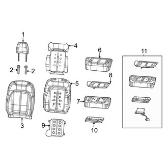 Jeep OE - Seats & Tracks - Passenger Seat Components (Covers & Pads)