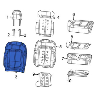 Jeep OE - Front Right Seat Back Cushion Cover